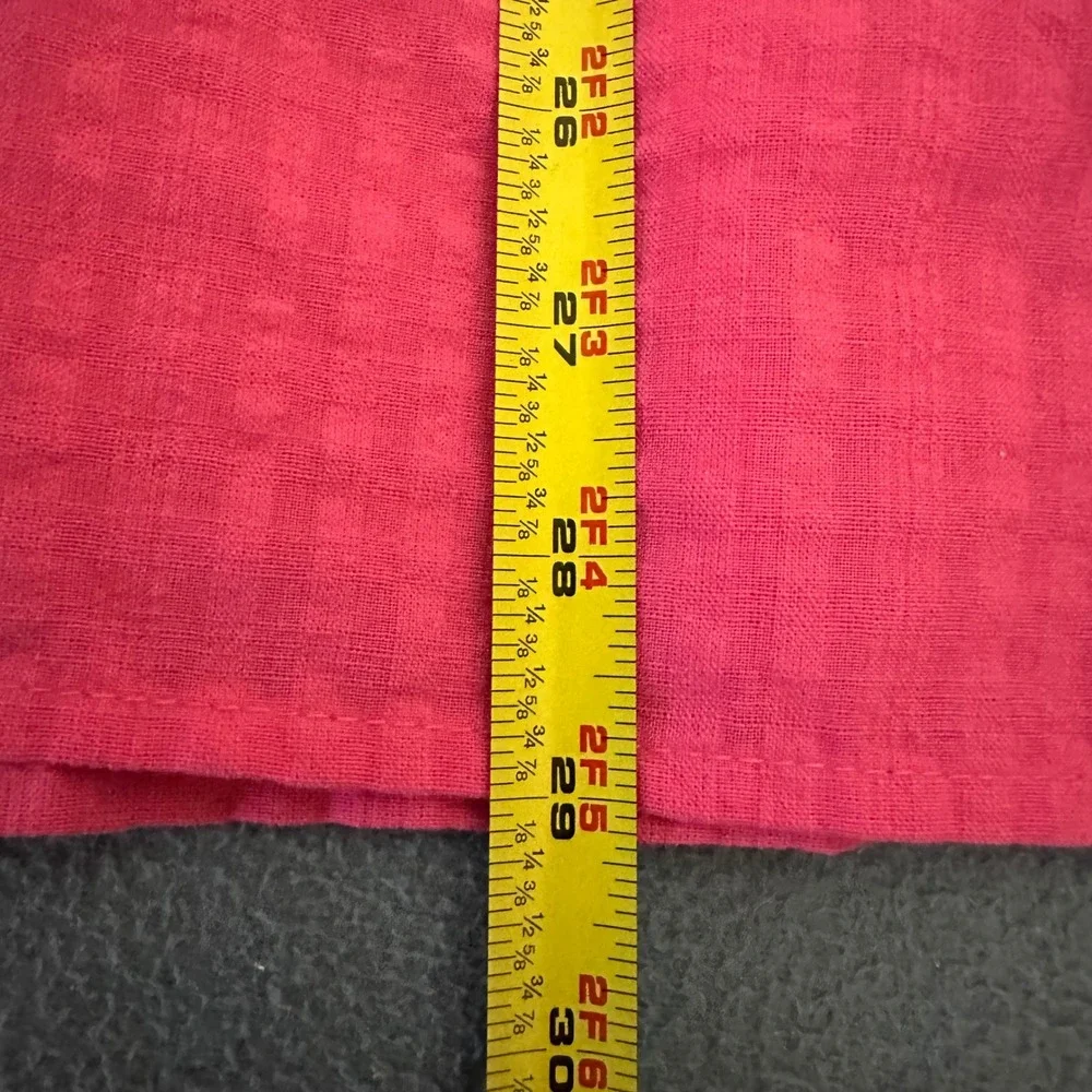 Old Navy Girls Pink Tiered Babydoll Dress Short Sleeve Textured Size L 10-12